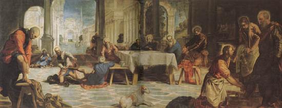 Jacopo Robusti Tintoretto The Washing of the Feet Norge oil painting art